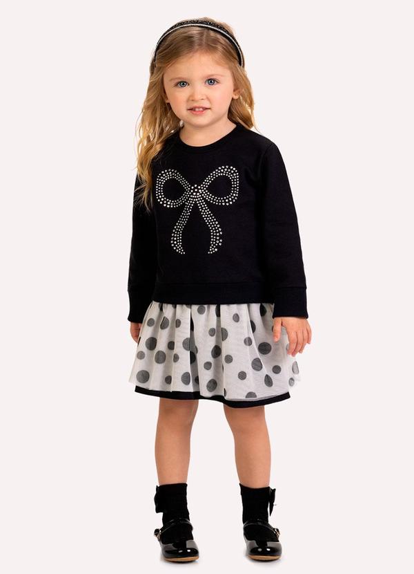 Conjunto Infantil Menina Strass Preto