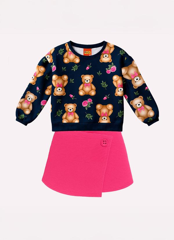 Conjunto Infantil Menina Ursinhos Azul