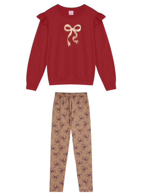 Conjunto Infantil Moletom Bordô