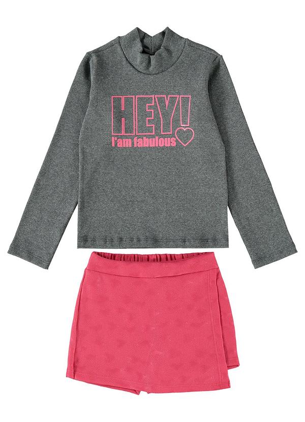 Vista 2 Conjunto Infantil para Menina Cinza GULOSEIMA GULOSEIMA