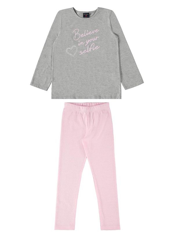Conjunto Infantil para Menina Cinza