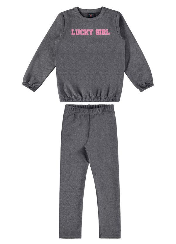 Vista 2 Conjunto Infantil para Menina Cinza