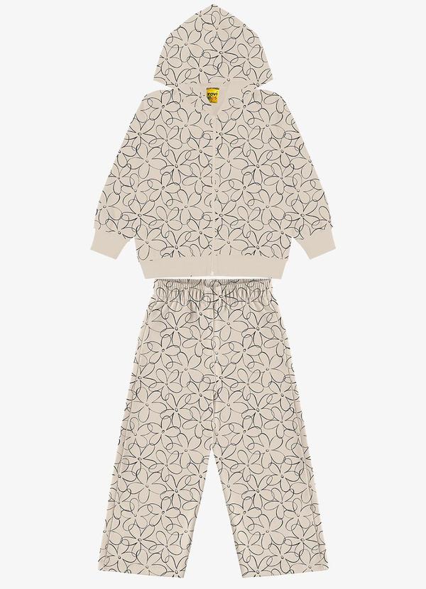 Conjunto Jaqueta com Calça Feminino Bege