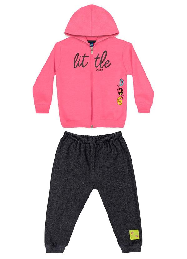 Vista 2 Conjunto Jaqueta e Calça Bebê Rosa Bee Loop Bee Loop