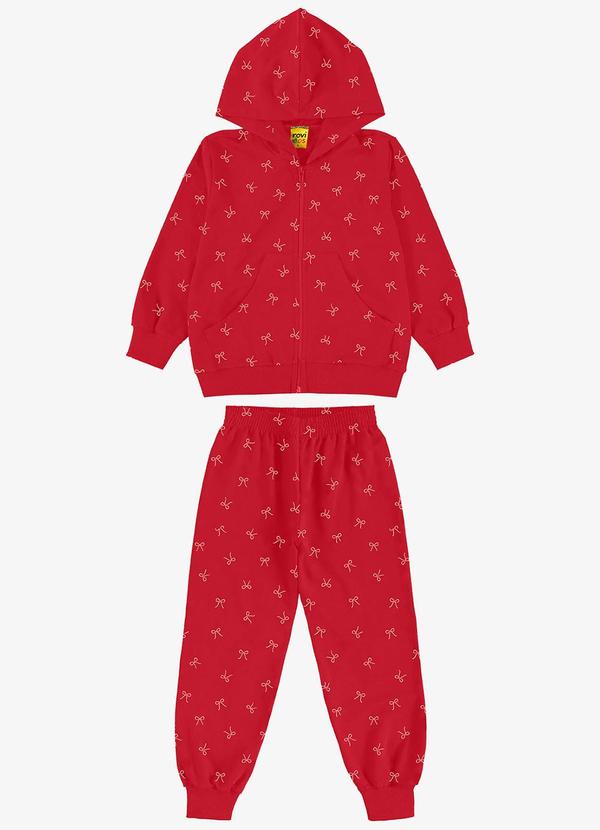 Conjunto Jaqueta e Calça Molecotton Vermelho
