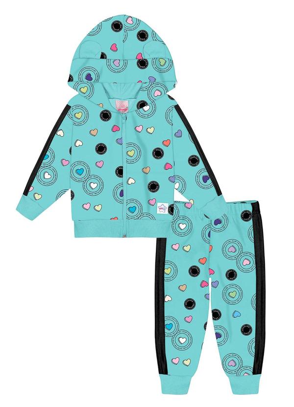 Conjunto Jaqueta e Calça Total Print Baby Verde