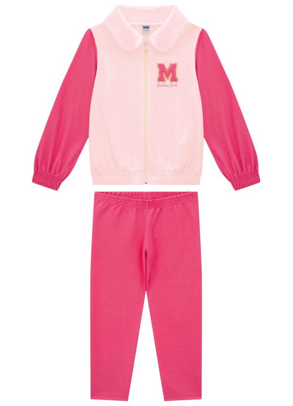 Conjunto Jaqueta Thermo e Legging Jeans Rosa