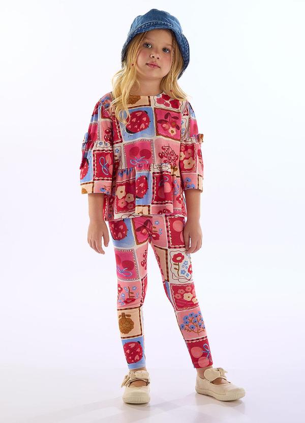 Conjunto Joana Infantil Blusa Estampado