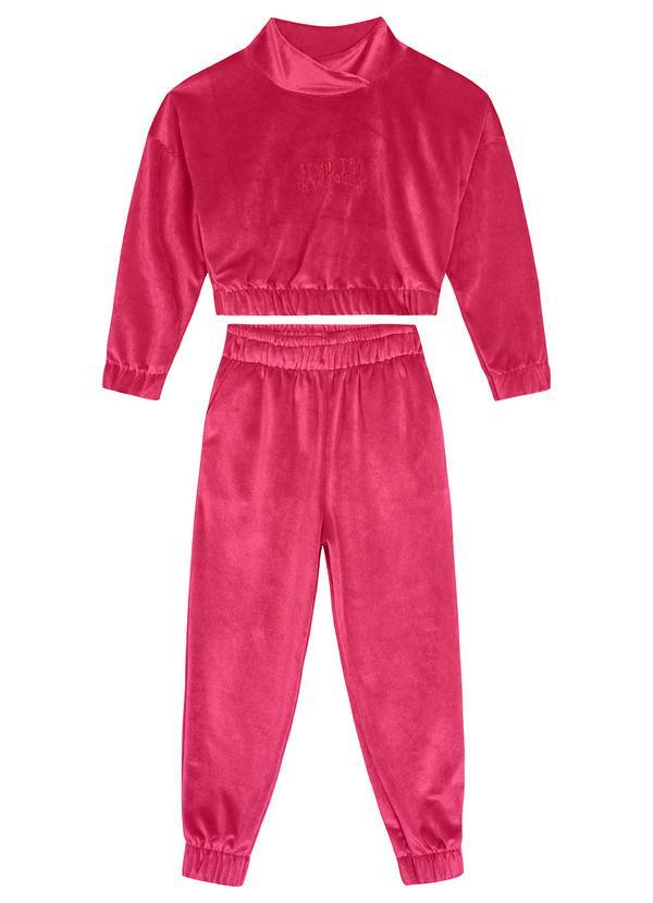 Conjunto Jogger em Cotelê Menina Rosa
