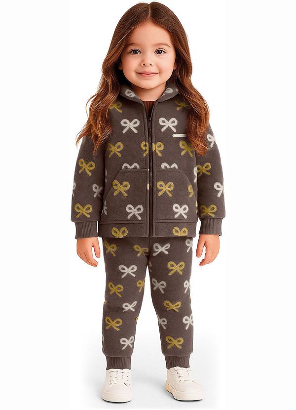 Conjunto Lacinhos em Soft Marrom