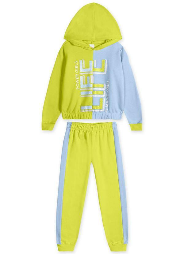 Vista 2 Conjunto Longo com Capuz Moletom Infantil Feminino Marisol Marisol