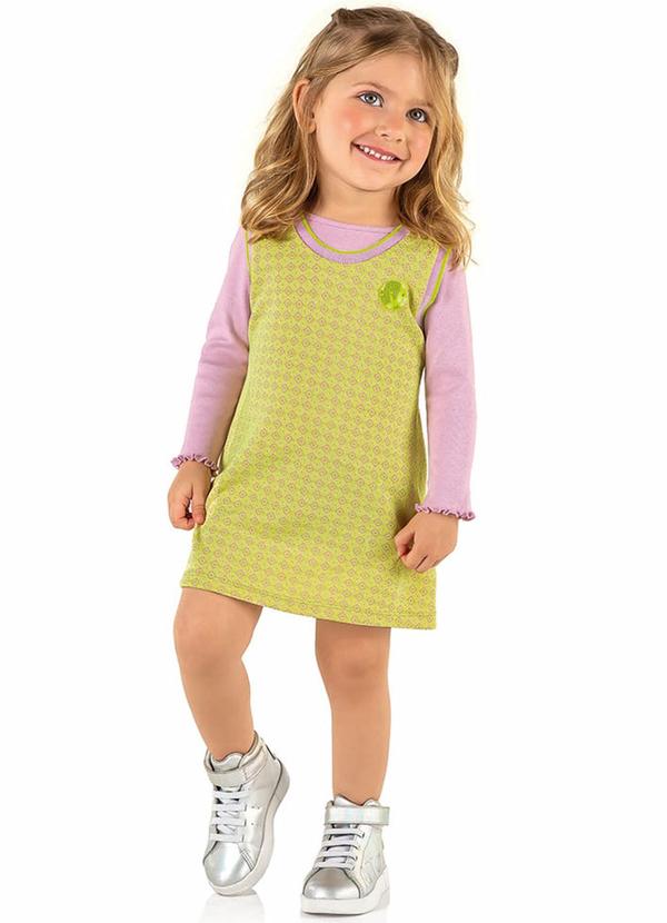 Vista 2 Conjunto Longo com Salopete Infantil Lilas Marisol Marisol