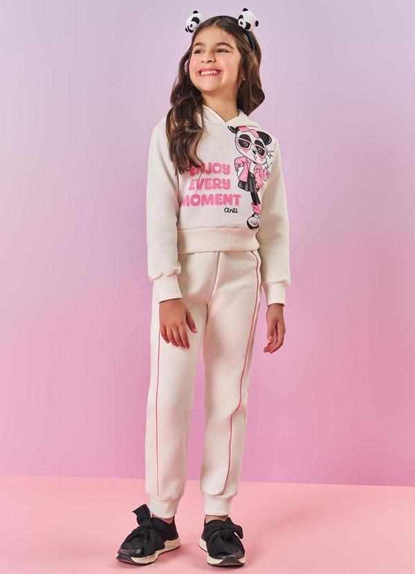 Conjunto Longo Infantil Menina Panda Moment Nude