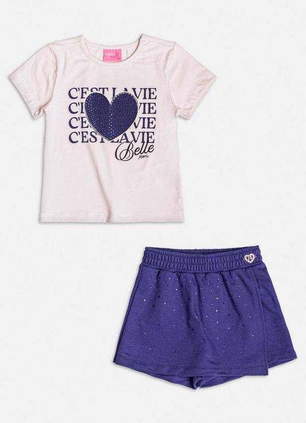 Conjunto Manga Curta C'Est La Vie Belle Marinho