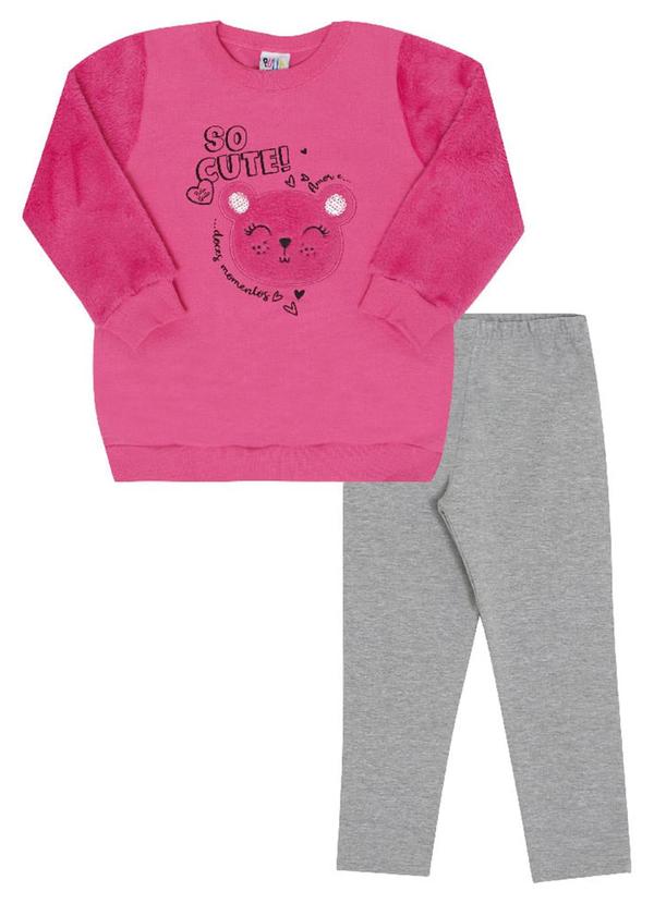 Conjunto Manga Longa MeninaRosa