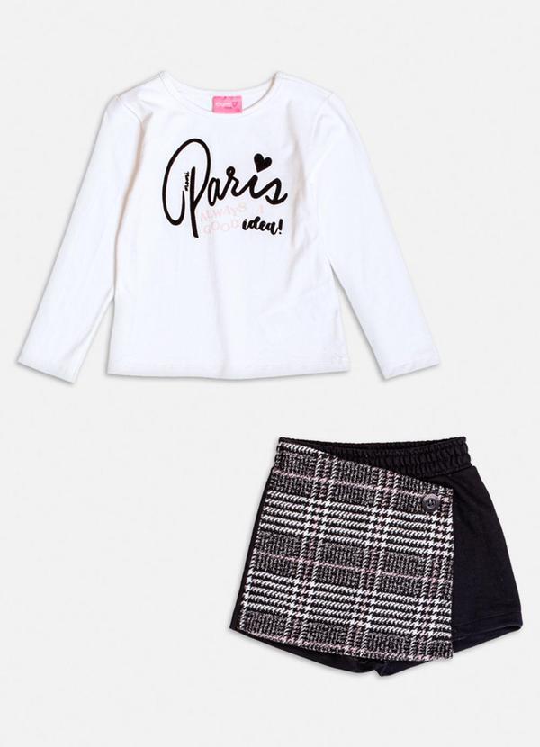 Conjunto Manga Longa Xadrez Off White