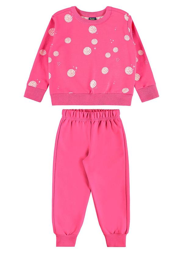 Conjunto Menina Blusão e Calça Rosa