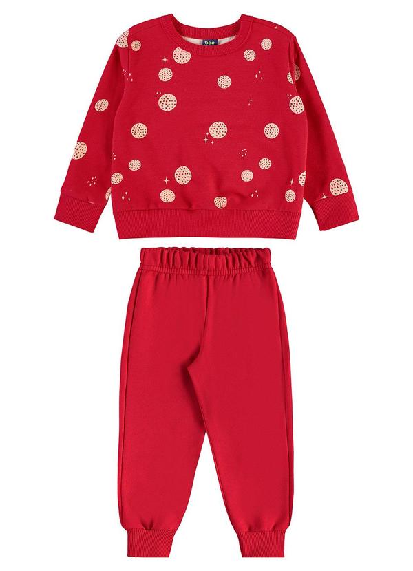 Conjunto Menina Blusão e Calça Vermelho
