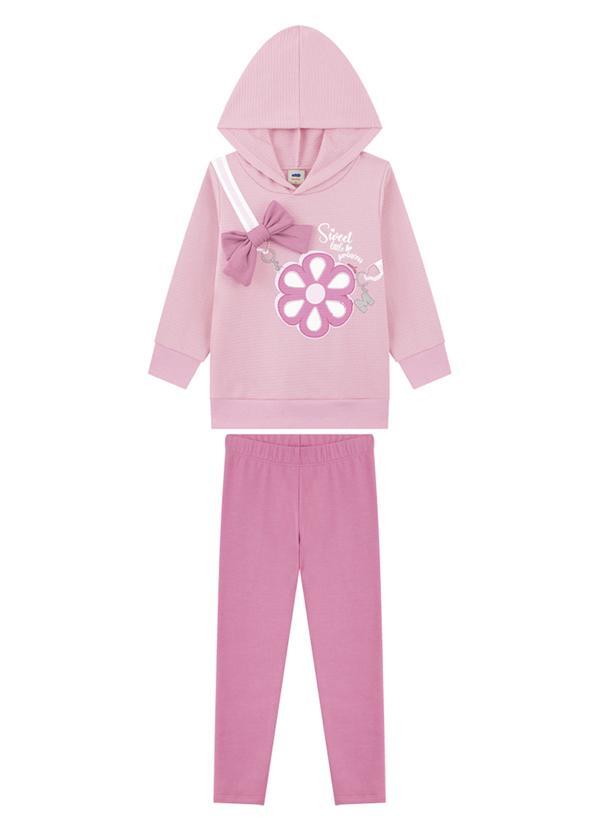 Conjunto Menina Blusão e Legging Rosa
