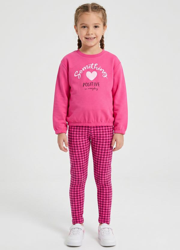 Conjunto Menina Blusão e Legging Rosa
