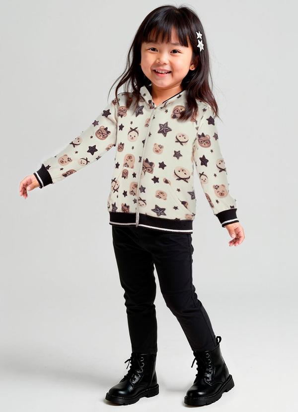 Conjunto Menina com Jaqueta e Calça Bege