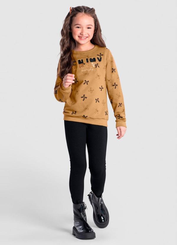 Conjunto Menina com Paetês Natural