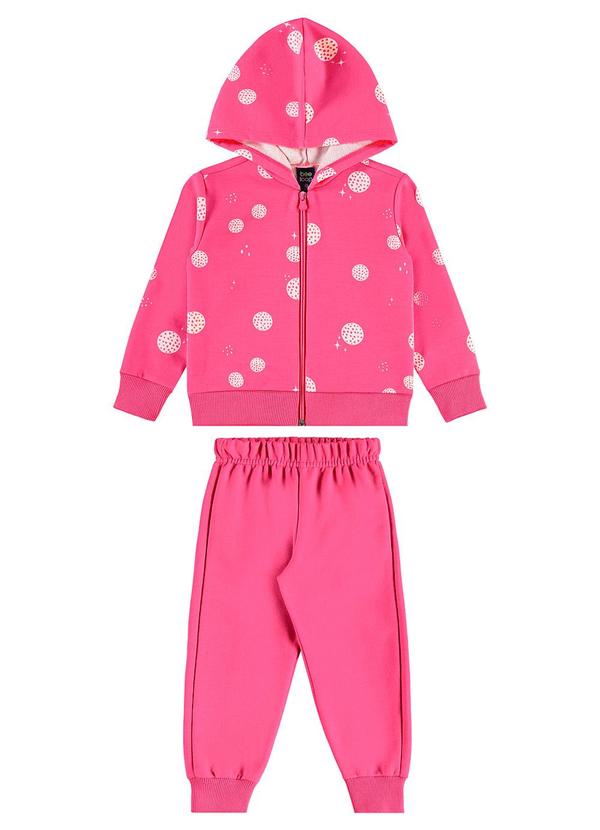 Conjunto Menina Jaqueta e Calça Rosa