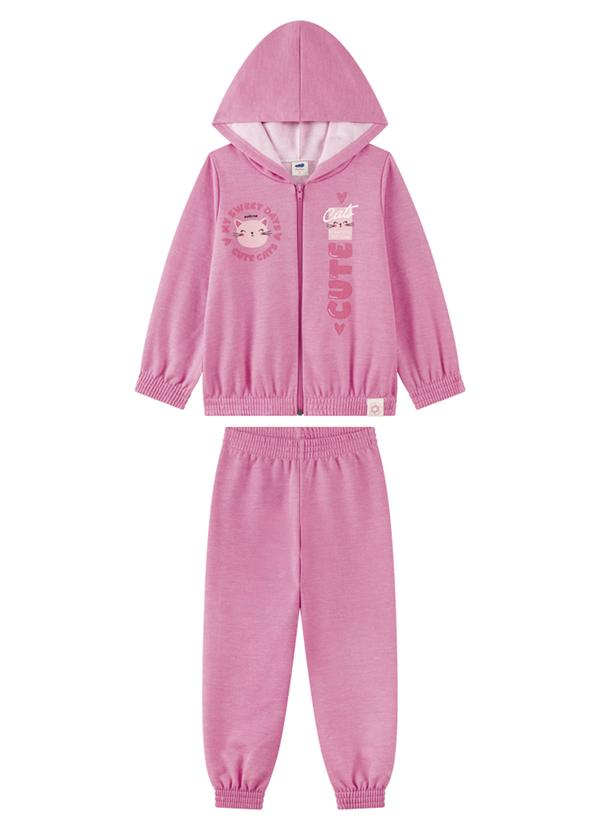 Conjunto Menina Jaqueta e Calça Rosa