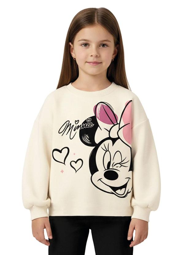 Conjunto Minnie Mouse® em Moletom Bege