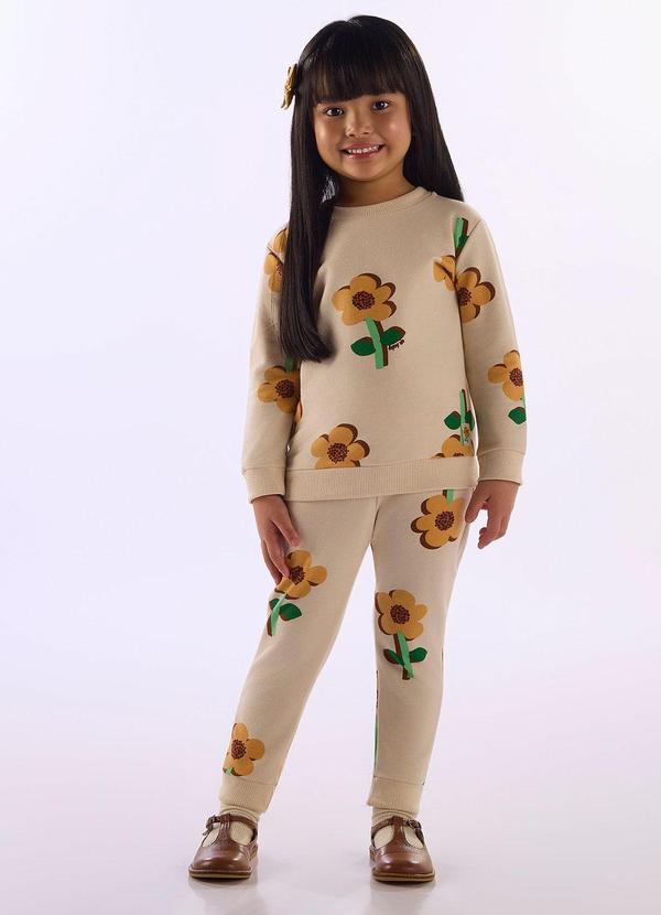 Conjunto Moletom Floral Estampado