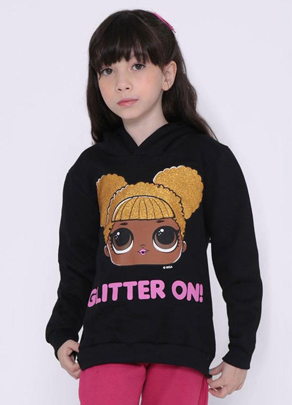 Conjunto Moletom Infantil Algodão Preto
