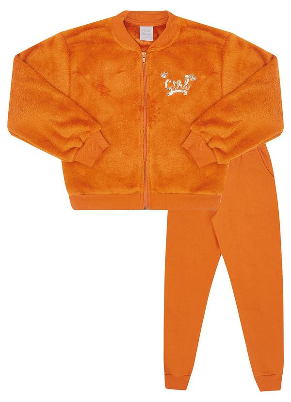 Conjunto Moletom Laranja