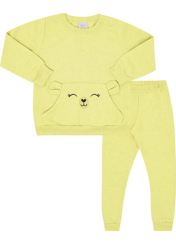 Vista 2 Conjunto Moletom Linho Verde Pulla Bulla Pulla Bulla