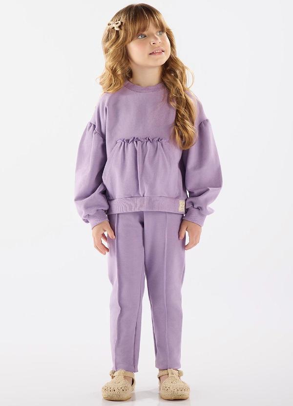 Conjunto Nature Blusão e Calça Roxo