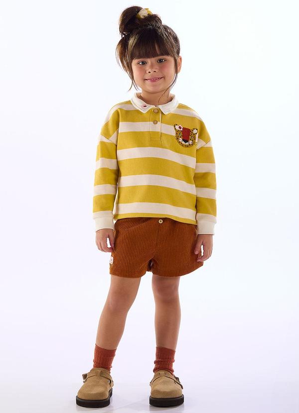 Conjunto Onça Infantil Amarelo