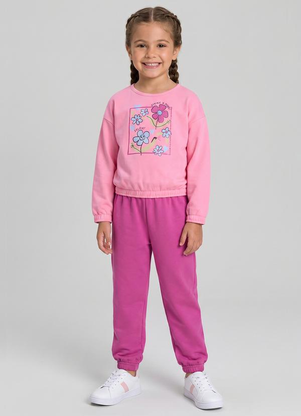 Conjunto para Menina para o Inverno Rosa