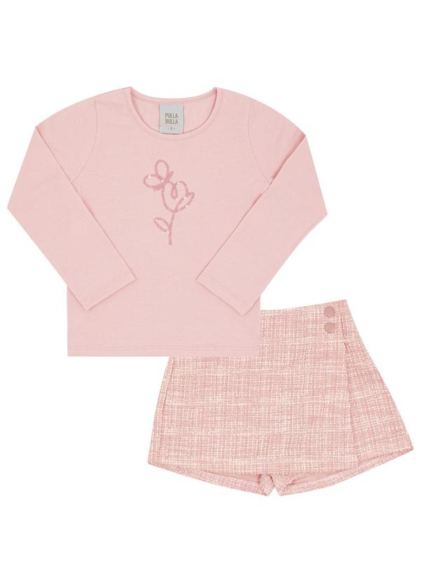 Conjunto Primeiros Passos Cotton Leve Rosa
