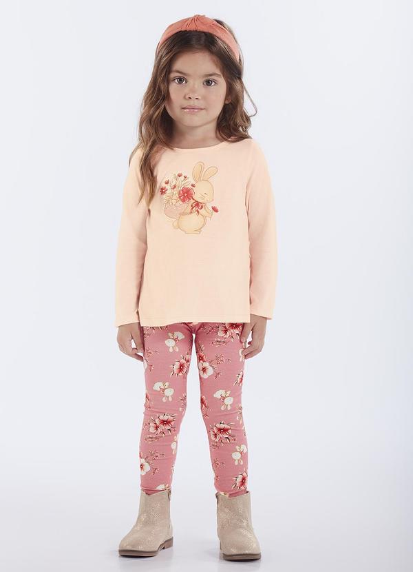 Vista 2 Conjunto Primeiros Passos Menina Meia Malha Rosa Pulla Bulla Pulla Bulla