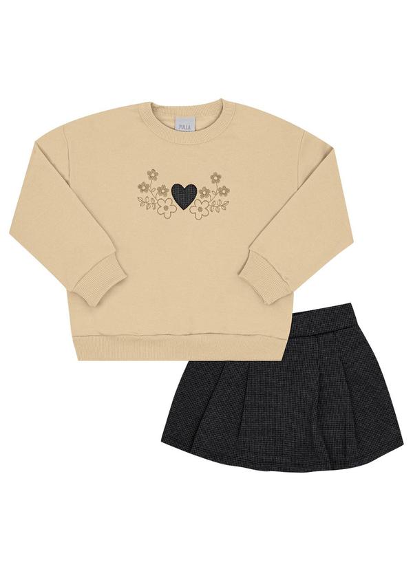 Conjunto Primeiros Passos Menina Moletom Bege