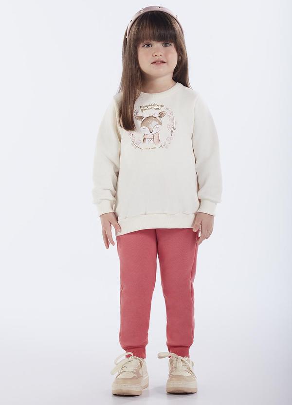 Conjunto Primeiros Passos Menina Moletom Bege