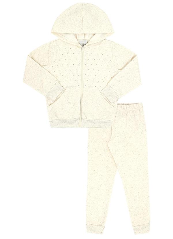 Conjunto Primeiros Passos Menina Moletom Natural