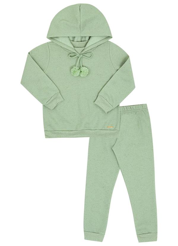 Conjunto Primeiros Passos Moletom Linho Verde