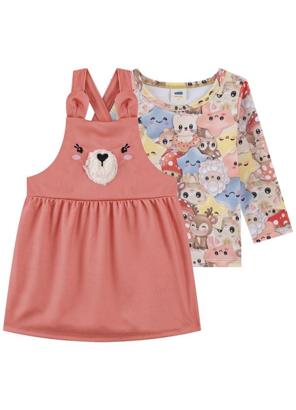 Conjunto Salopete e Blusa Laranja