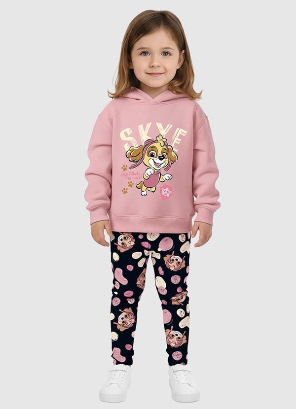 Conjunto Skye® em Moletom Rosa Claro