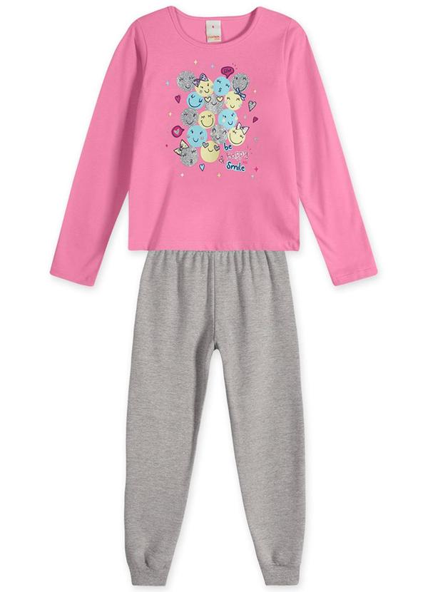 Vista 2 Conjunto Smile Longo Moletom Infantil Feminino Ro Marisol Play Marisol Play