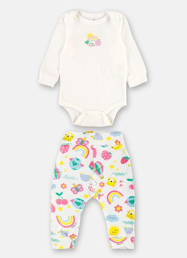 Conjunto Suedine Body Calça Amarelo
