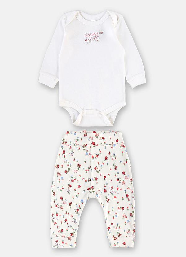 Conjunto Suedine Body Calça Branco