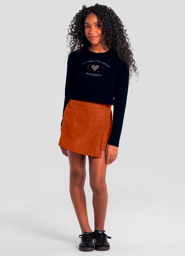Conjunto Teen Menina de Coração Preto