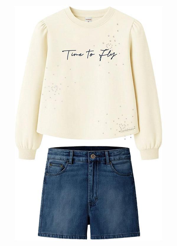 Conjunto Time To Fly Strass Off White