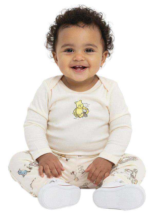 Conjunto Winnie The Pooh® em Cotton Off White